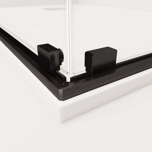 Mampara ducha angular al vértice Twenty de GME negro mate 2