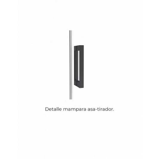 Mampara ducha 1 fijo y 1 corredera con lateral fijo Twenty de GME negro mate 2
