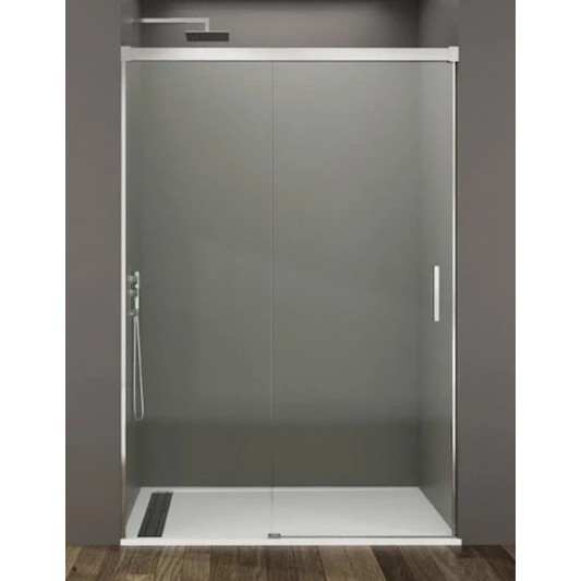 Mampara de ducha frontal 1 fijo + 1 corredera Basic de GME cromo