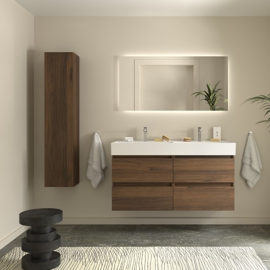 SALGAR BEQUIA Mueble de baño suspendido con lavabo Veneto 120 ( 6 COLORES )