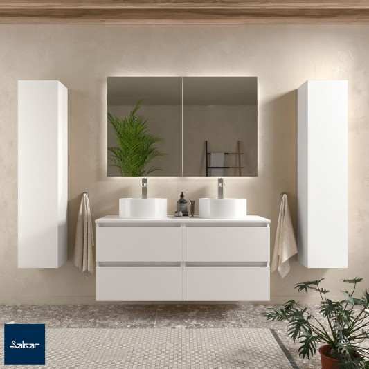 SALGAR BEQUIA Mueble de baño suspendido Top SIN Lavabos 120 6 colores