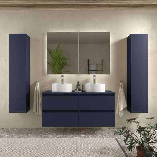SALGAR BEQUIA Mueble de baño suspendido Top SIN Lavabos 120 6 colores 2