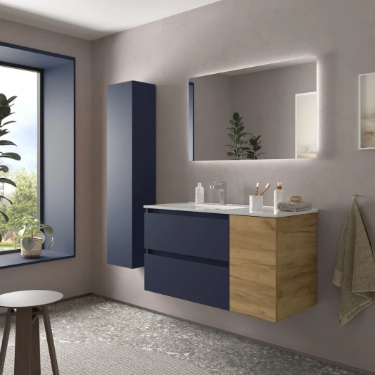 SALGAR BEQUIA Mueble de baño suspendido 2c+1p con lavabo Constanza 90-100 5 colores