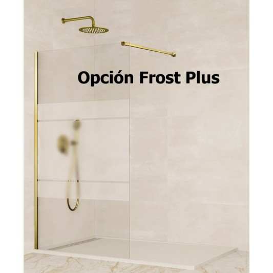 Mampara ducha panel fijo SCREEN GOLD de GME oro 2