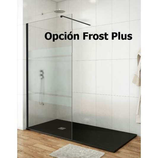 Mampara ducha panel fijo SCREEN BLACK de GME negro 2