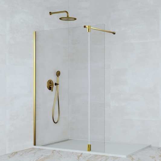 Mampara ducha hoja fija con bisagra 180º SCREEN GOLD de GME