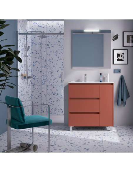 Mueble baño con patas Noja 3C de Salgar 90