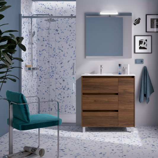 Mueble baño con patas Noja 3C de Salgar 90 2
