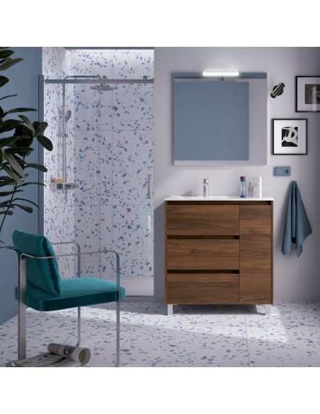 Mueble baño con patas Noja 3C de Salgar 90
