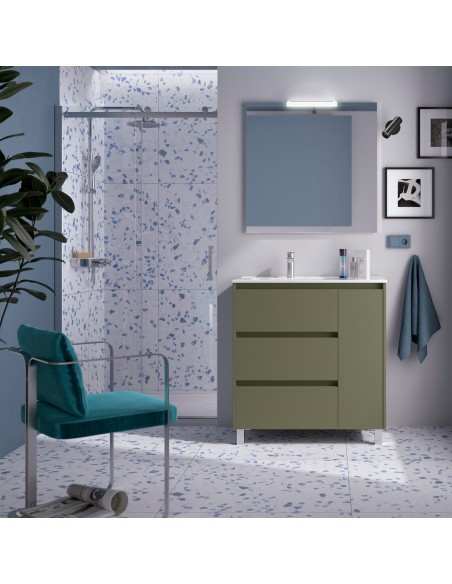 Mueble baño con patas Noja 3C de Salgar 90