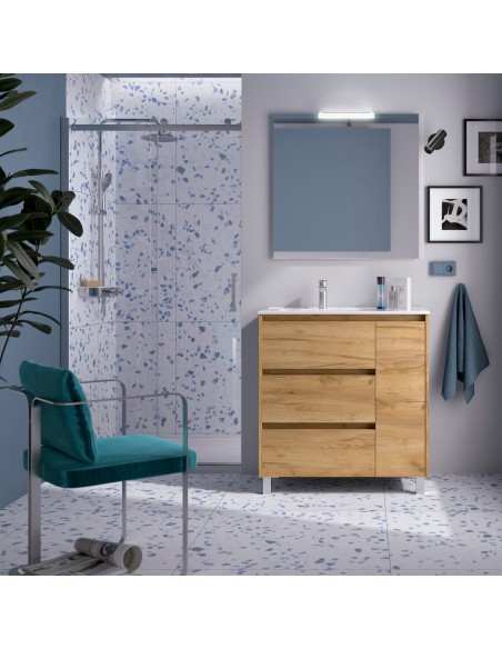 Mueble baño con patas Noja 3C de Salgar 90