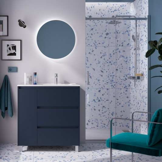 Mueble baño con patas Noja 3C de Salgar 90
