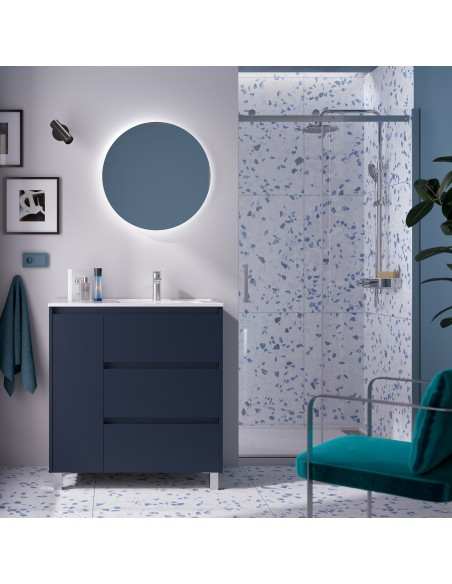 Mueble baño con patas Noja 3C de Salgar 90