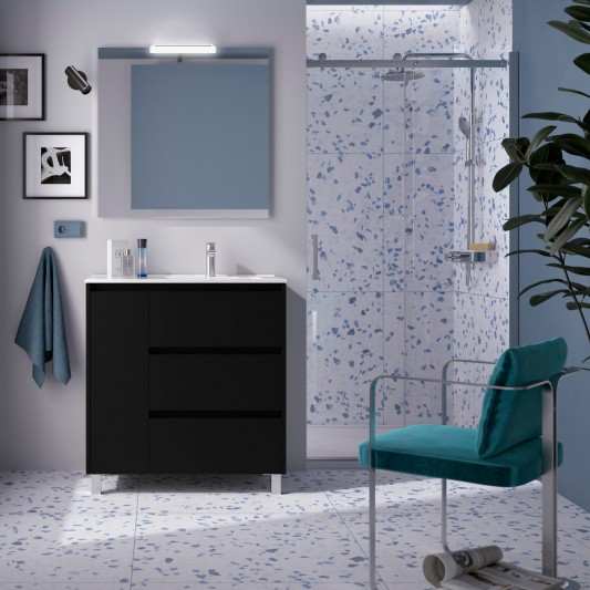 Mueble baño con patas Noja 3C de Salgar 90