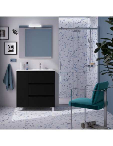 Mueble baño con patas Noja 3C de Salgar 90