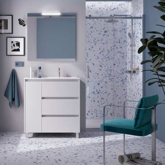 Mueble baño con patas Noja 3C de Salgar 90
