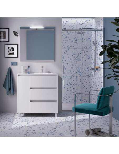 Mueble baño con patas Noja 3C de Salgar 90