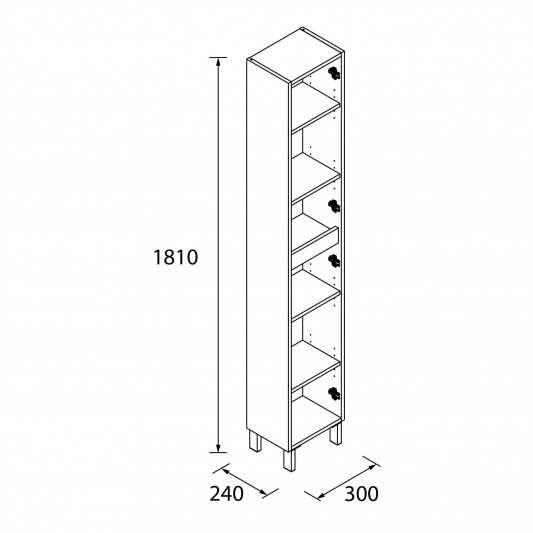 Columna auxiliar INFINITY 2 puertas para baño 2