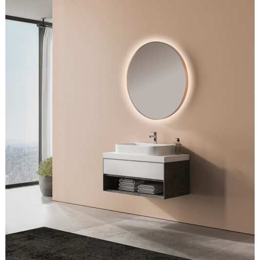 Espejo circular led B-960 Oro rosa