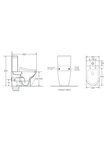 AQUORE SMART TOILET i-WC Inodoro Inteligente Rimless Confort Completo