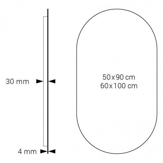 Espejo Ovalado triledLED Para Baño Segovia de Dyled con antivaho 2
