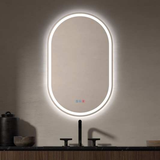 Espejo Ovalado triledLED Para Baño Úbeda de Dyled con antivaho