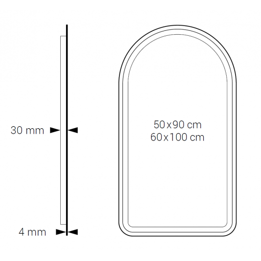 Espejo triledLED Para Baño Acueducto de Dyled con antivaho 2