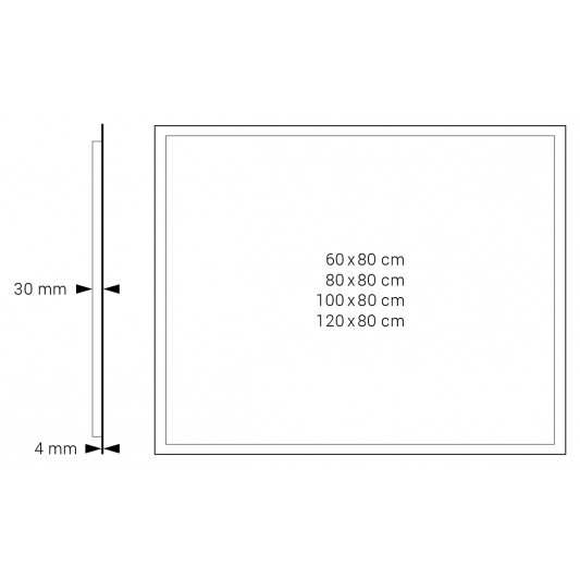 Espejo rectangular triledLED Para Baño Avila de Dyled con antivaho 2