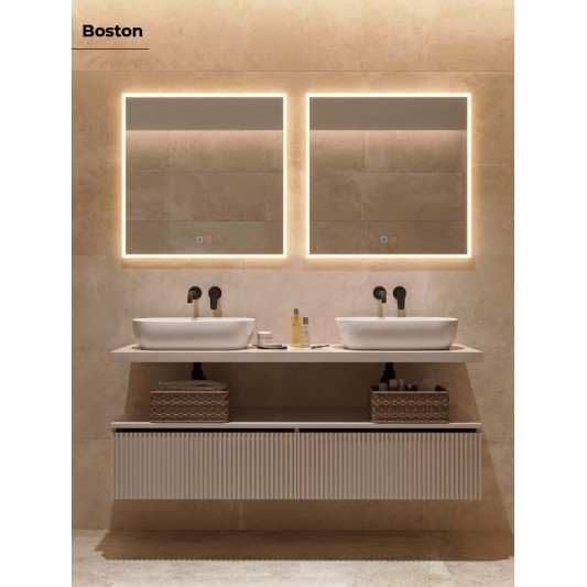 Espejo retroiluminado Boston, triled y antivaho.