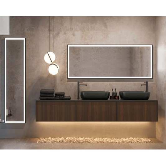 Espejo retroiluminado New York 160x40 oro rosa, triled y antivaho