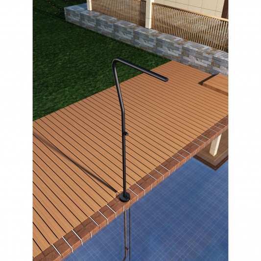 Ducha de piscina Acero inox S.316 Negro mate NEVADA GPN009/ANG 2