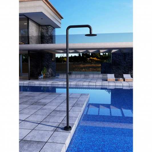 Ducha de piscina Acero inox S.316 Negro mate OREGON GPO006/ANG 2
