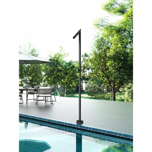 Ducha de piscina Acero inox S.316 Negro mate OKLAHOMA GPO011/ANG 2