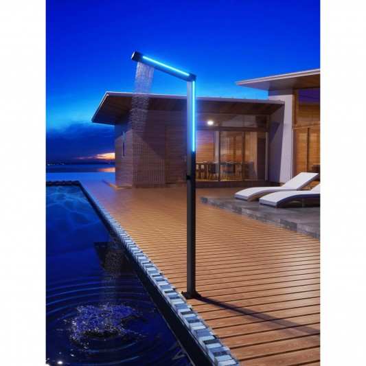 Ducha de piscina Acero inox S.316 Negro mate SENSE GPS016/ANG 2