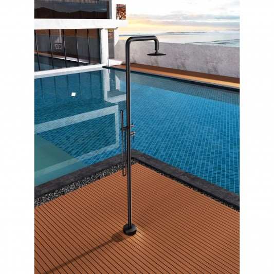 Ducha de piscina Acero inox S.316 Negro mate FLORIDA GPF008/ANG 2