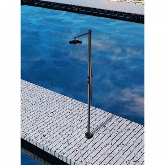Ducha de piscina Acero inox S.316 Negro mate KANSAS GPK012/ANG 2