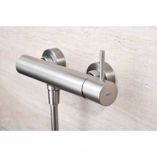 Grifo de ducha monomando níquel cepillado serie Monza BDM039-5NQ 2