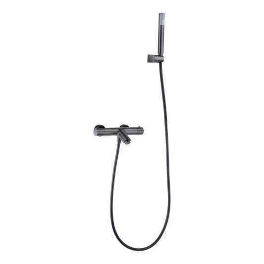 Grifería baño y ducha termostático black gun metal serie Monza BTM039-4BGM