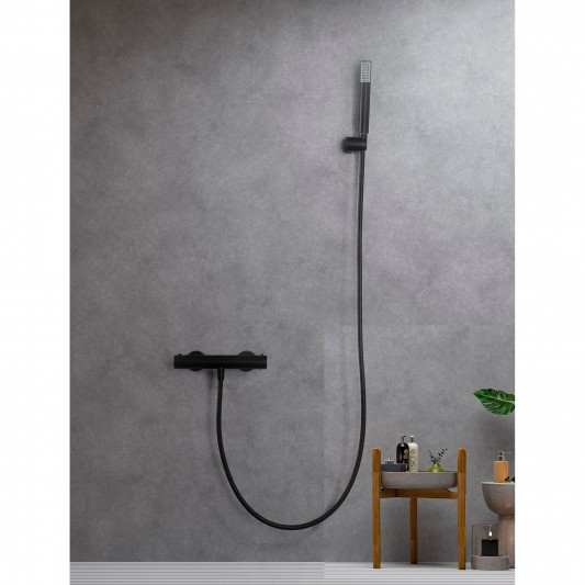 Grifo de ducha termostático negro mate serie Monza BTM039-5NG 2