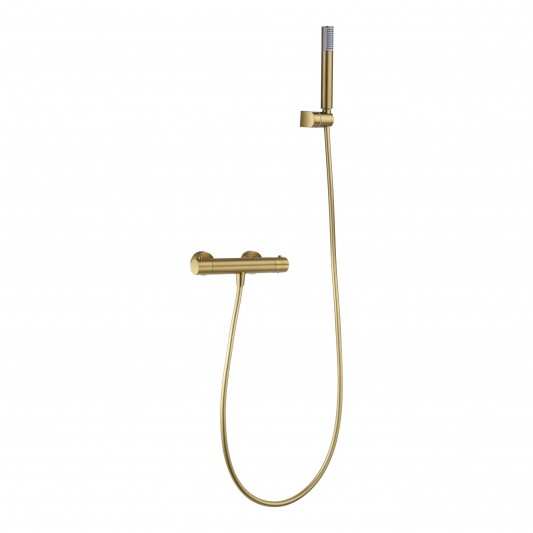 Grifo de ducha termostático oro cepillado Monza BTM039-5OC