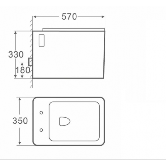 Aquore Pisa | Inodoro suspendido Rimless blanco brillo con bastidor MÁGINA incluido 2
