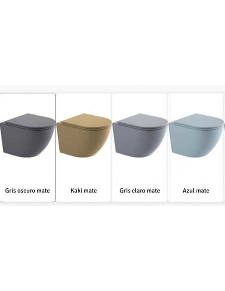 Aquore Génova Mate | Pack inodoro suspendido con tapa colores mate a elegir y bastidor MÁGINA