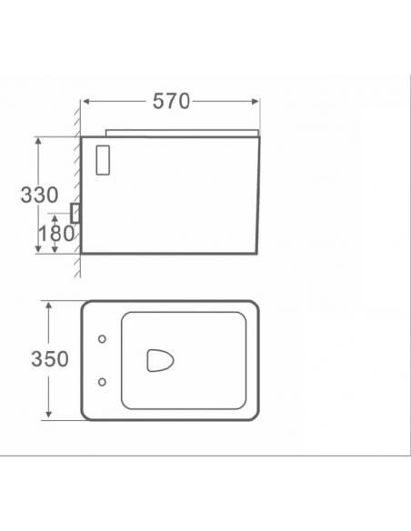 Aquore Pisa | Inodoro suspendido Rimless negro o blanco mate con sistema completo incluido con bastidor MÁGINA incluido