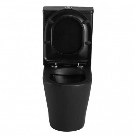 Aquore Turín| Inodoro cerámico Rimless Negro Mate con salida dual 2