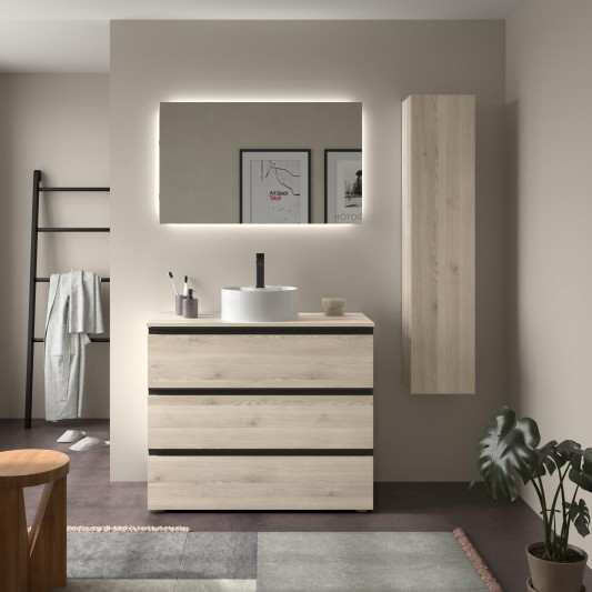 Mueble de Baño con patas BEQUIA METAL 3C o 6C Con Lavabo Sobre Encimera 60-80-100-120cm