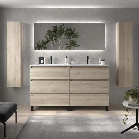 Mueble de Baño BEQUIA 6C Con Lavabo Vilna MINERAL SOLID 160cm