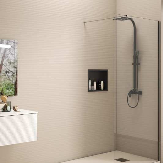 Hornacina Negra Solid Surface en medidas 30x40,30x60,30x80
