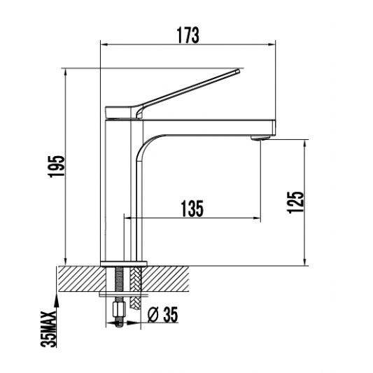 Grifo de lavabo Tarsio Negro 3201NG 2