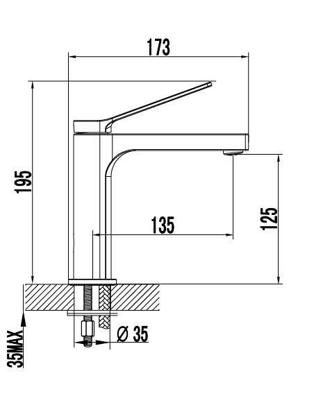 Grifo de lavabo Tarsio Negro 3201NG