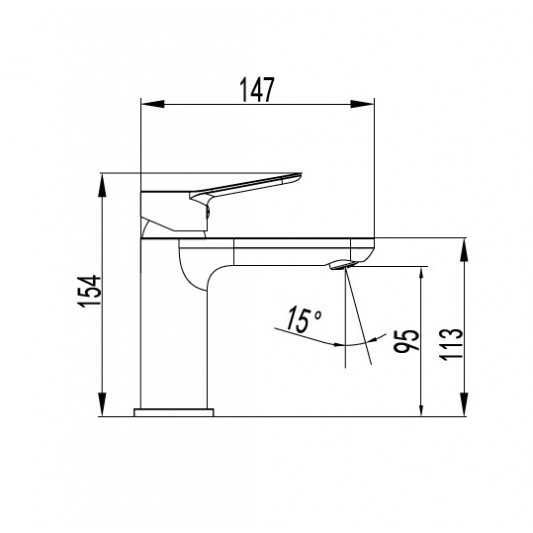 Grifo de lavabo RHIO negro 3165NG 2